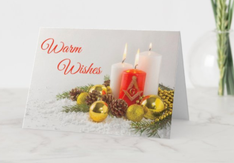(image for) Masonic Candle Christmas Cards 5x7 (10)